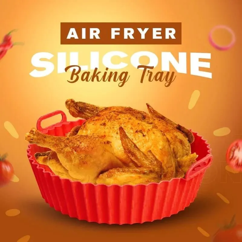 Air Fryer Silicone Baking Tray effectively block oil stains
